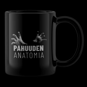 Musta Pahuuden anatomia -muki logolla